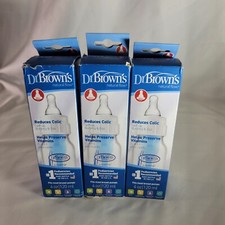 3x Dr. Brown's Natural Flow  Baby Bottle 4 oz 0m Level 1 - NEW