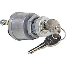 Ignition Switch 4 Position Key Switch for Automotive Use - 12V Heavy Duty