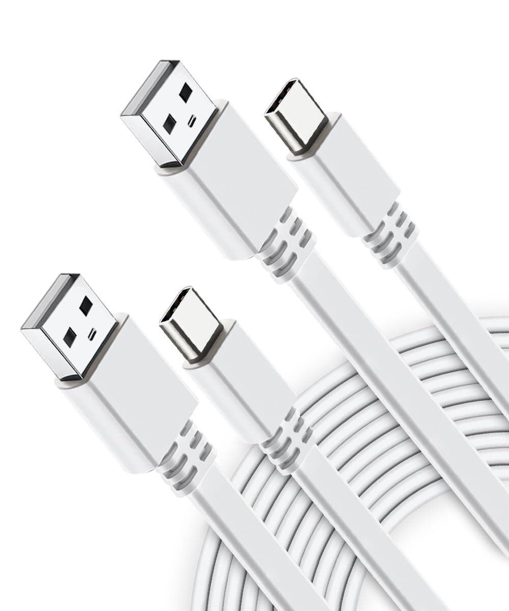 Itramax USB A to USB C Charger Cable 16.5FT 2 PackLong Flat Type-A 2.0 to USB...