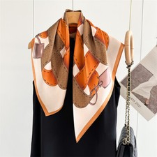Boutique 100 Mulberry Silk 12 Momme Scarf Printing Square Bag Neck Scarf 65cm