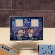 2022 Bm Masanao Yoshida / Yutaro Sugimoto 09/20 Orix Buffaloes Jersey Combo Card
