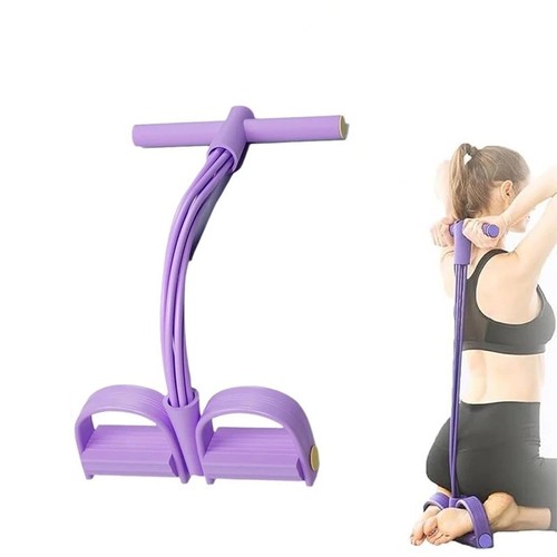 Tension Rope 6 Tube Elastic Pedal Ankle Puller Abdominal Exerciser Fitness Sport