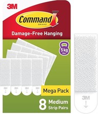 Medium Picture Hanging Strips, Value Pack - 8 Pairs (16 Strips) Adhesive stripe