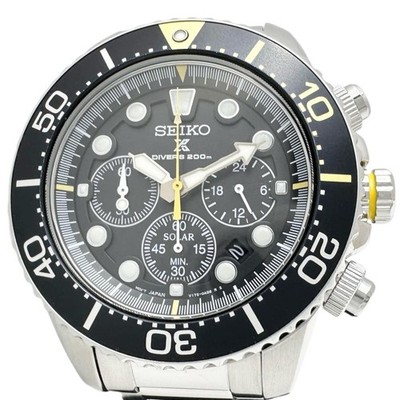 Seiko SSC613P1/V157-0AD0 Prospex Uhren Edelstahl solarbetrieben schwarz...