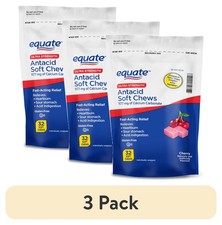 3 Pack, Equate Ultra Strength Antacid Soft Chews, Cherry, 32 Count.