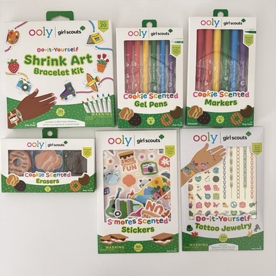 Ooly Girl Scouts Craft & Arts Supplies Set Of 6, Shrink Art Scented Pens Markers