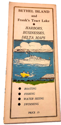 #ad #ad Vintage Bethel Island Frank#x27;s Tract Lake Fishing Boating Central Calif. Delta $19.75