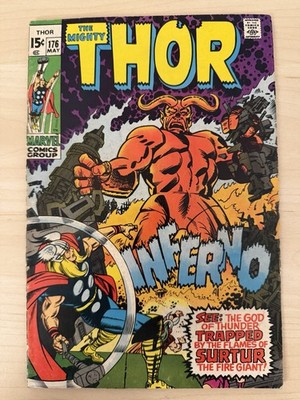 The Mighty Thor #176 (Marvel Comics May 1970) - FN+ 6.5