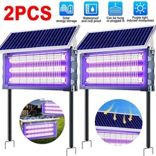 2PCS Solar Bug Zapper Outdoor 4500V Mosquito ...