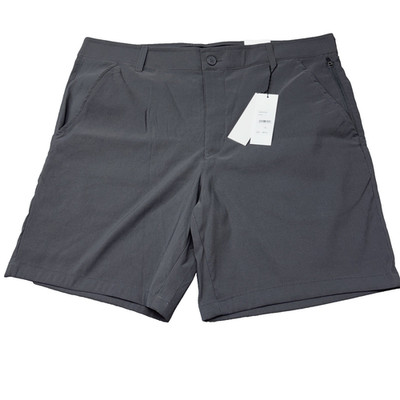 NWT DKNY Mens Stretch Shorts Size 36 Zip Pocket Performance Casual Golf Gray NWT
