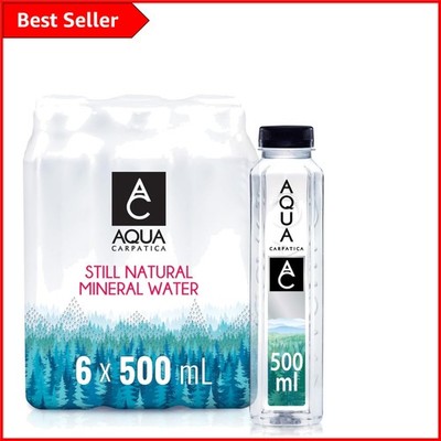 Aqua Carpatica natürliches stilles Wasser, 500 ml 6er Pack - alkalisch & Elektrolyte