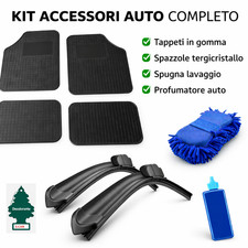 Regalo Festa del Papà Kit Accessori Auto Tappeti Gomma Universali Tergicristalli