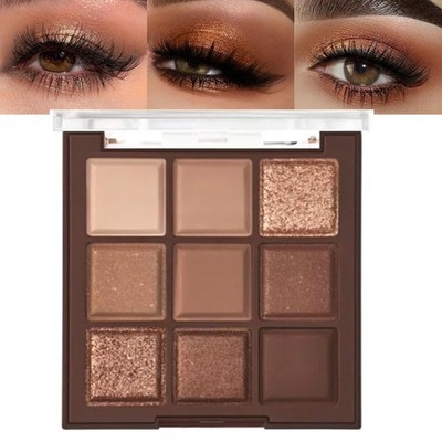 Neutral Brown Eye Shadow Palette- Rose Gold Dark Brown Eyeshadow Palette Colorfu