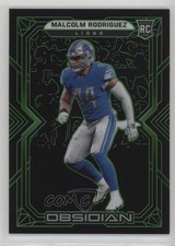 2022 Panini Obsidian Rookies Electric Etch Green 30/50 Malcolm Rodriguez 0ym4