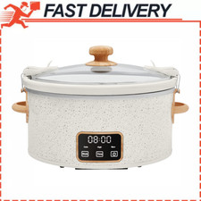 The Pioneer Woman 6 Quart Programmable Slow Cooker Locking Lid Linen Speckle