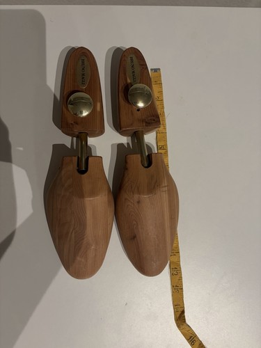 Bruno Magli Adjustable Wooden Shoe Trees Pair w/ Metal Knobs Shoe Shapers