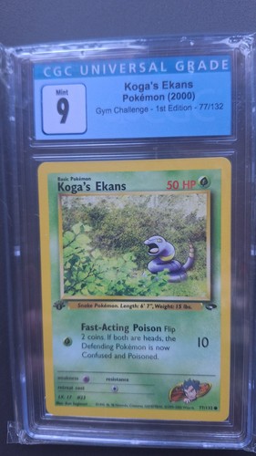 Koga's Ekans (1st Edition) graded CGC 9 for sale on eBay