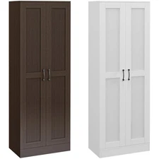 HOMCOM Storage Cabinet, Adjustable Shelves, Pantry Cupboard