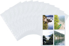Photo Pockets for Ring Binder Albums, Acid Free, 10 X 15 Cm / 4 X 6 Inch Portrai