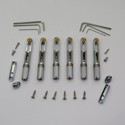 1 Set High Quality ( 6/7/8 Strings ) Stainless Steel Headless Guitar Bridge 