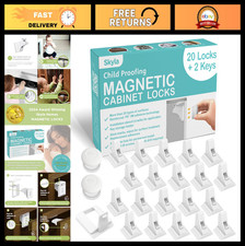 Magnetic Cabinet Locks for Baby Proofing - Easy Install Child Safety Latches 20