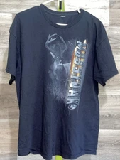 Mossy Oak Shirt Mens Large Black Hunting Deer Buck Graphic Tee Outdoors Camo