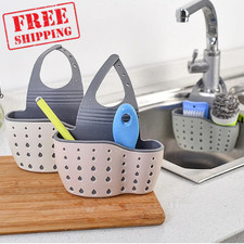 Adjustable Silicone Sink Caddy Sponge Holder Kitchen Hanging Drain Basket