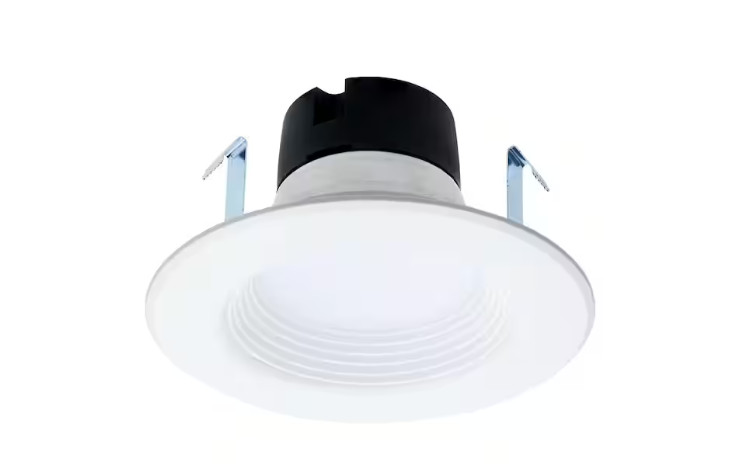 SATCO 4in Adjustable CCT Canless Remodel Non-IC Dimmable Indoor LED Recessed Tri