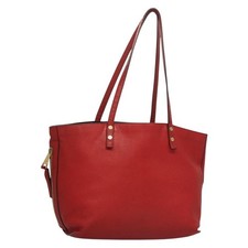 Chloe Dylan Tote Bag Leather Red Gold Auth am8898