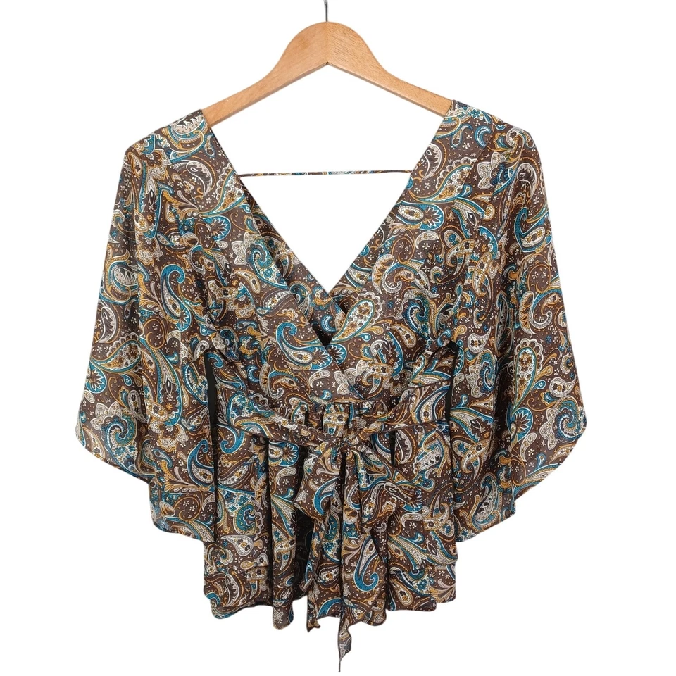 复古 Y2K Metro7 婴儿娃娃上衣女式 M Empire Boho Croquette 分层仙女 — 第 3/4 张图片