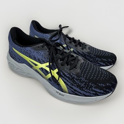 asics mens FF blast shoes sz 12 running mesh athletic sneakers Blue Black Yellow