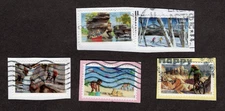 #5475-9 Enjoy The Great Outdoors Stamps, Used Set of 5, Forever, On Paper