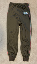 Italian Army Esercito Track Jogger Pants High Waist Green Sport Training Fitness