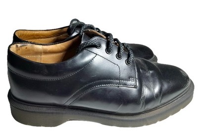 Solovair schwarze Lederschuhe mit klobiger Sohle Größe UK 6