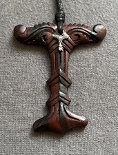 Anhänger Irminsul Holz Lebensbaum Freya Triskele Thorshammer  Donar Eiche J4.5