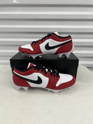 Nike Men’s Red and White Low-Top Cleats Nike Vapor Elite 1 Football Cleats – Midway Sports main image 4