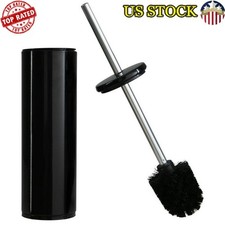 Modern Stainless Steel Toilet Brush W/ Removable Liner Durable Rust Proof Design