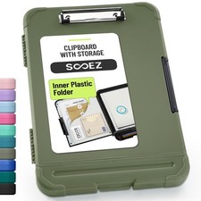Clipboard Storage 8.5x11 Heavy Duty Plastic Clipboard Folder Pen Holder