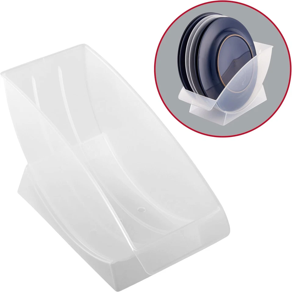 Jumbl 10-Inch Veritcal Dinner Holder, Cabinet Space Saver and Organizer, Plastic - Image 2 of 4