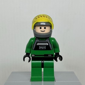 LEGO STar Wars sw0031b Rebel A-Wing Pilot Green Jumpsuit Minifigure 7754