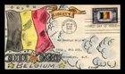 US COVER BELGIUM OVERRUN COUNTRIES FDC SCOTT 914 HAND PAINTED KRAFT ADD ON