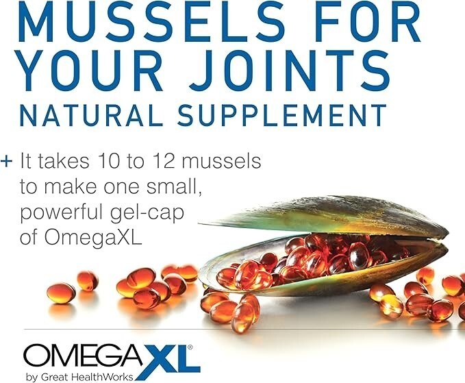 3Pack Omega XL 60 Capsules-Green Lipped Mussel Omega-3 Joint Relief Supplement
