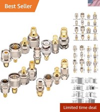 16-Piece SMA Adapter Kit: SMA to BNC, N, F, UHF Coaxial Connectors