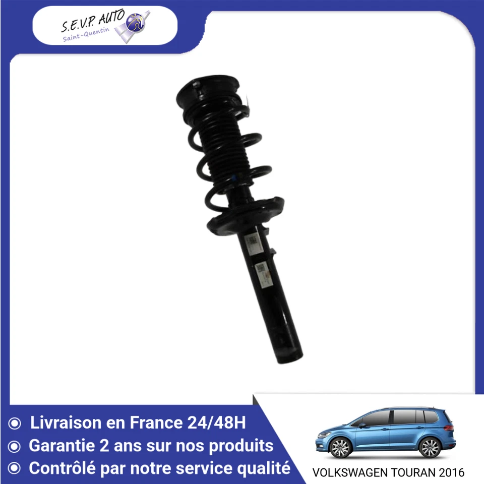 🇫🇷 AMORTISSEUR AVANT GAUCHE VOLKSWAGEN TOURAN 09- ➤5QA413031AB ♻️ - Photo 1/1
