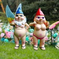 2pcs Funny Garden Gnome,Garden Gnomes Outdoor Garden Ornaments Outdoor