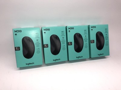 (4 Lot) Logitech M310 Wireless Mouse / Full-size for L & R / 910-004277 / Black