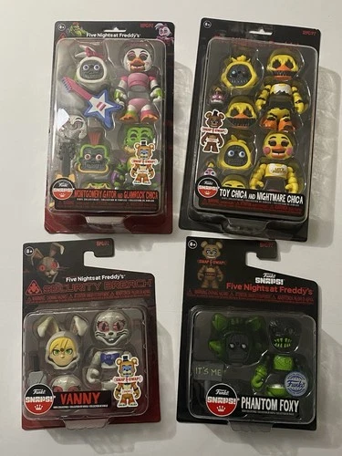 Lot of Funko FNAF Snaps Five Nights at Freddy's Action Figures Foxy Vanny Chica