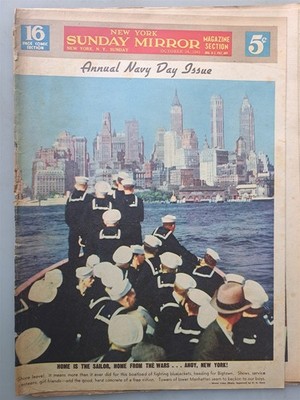 New York Sunday Mirror Magazine October 24, 1943 U.S. NAVY Day Issue