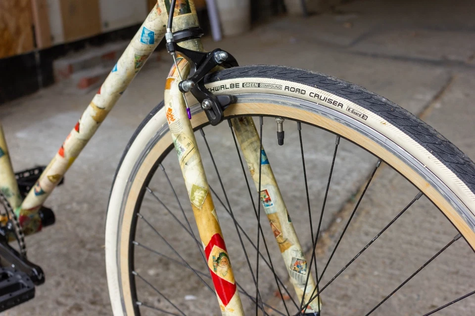 6KU Fixie Single Speed POST OPERA 1of1 SONDERANFERTIGUNG Kunst Stempel Holzlenker - Bild 3 von 4