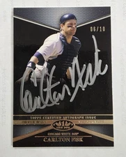 2012 TOPPS TIER ONE BASEBALL CARLTON FISK TTA-CF AUTO 6/10 WHITE SOX MLB